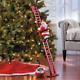 Animated Pre-lit Musical Santa Climbing Lighted Ladder Christmas Tree Decoration