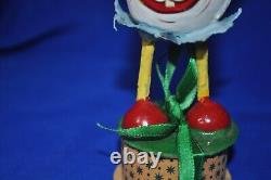 ANTIQUE 1915 EASTER GERMANY CANDY CONTAINER Hand Made BUNNY ON LEGS, TOYS INSIDE