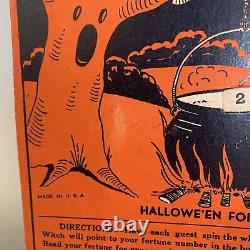 ANTIQUE 1930s LUHRS/Beistle Halloween Party Game HALLOWE'EN FORTUNES Rare