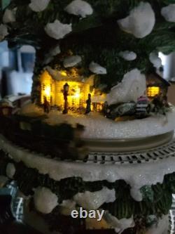 AUTHENTIC Thomas Kinkade Wonderland Express Christmas Tree #14588 Working Perfec