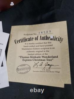 AUTHENTIC Thomas Kinkade Wonderland Express Christmas Tree #14588 Working Perfec