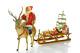 Amazing German Santa Claus/ Belsnickel Reindeer Candy Container And Sleigh 1900