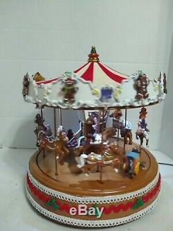 Animated GINGERBREAD COOKIE carousel Mr. Christmas Musical Merry-Go-Round