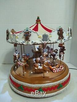 Animated GINGERBREAD COOKIE carousel Mr. Christmas Musical Merry-Go-Round