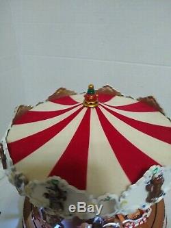 Animated GINGERBREAD COOKIE carousel Mr. Christmas Musical Merry-Go-Round