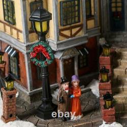 Animated Holiday Downtown Home Christmas Villages Decoration with Music 12.5 in