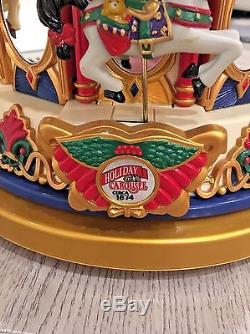Animated MR CHRISTMAS 1994 Holiday Carousel Merry go Round Lovely Musical Piece