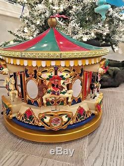 Animated MR CHRISTMAS 1994 Holiday Carousel Merry go Round Lovely Musical Piece
