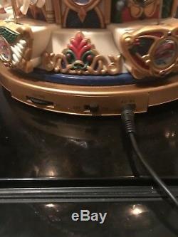 Animated Mr Christmas 1994 Holiday Carousel Merry go Round Musical 21 Songs Box