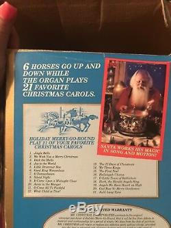 Animated Mr Christmas 1994 Holiday Carousel Merry go Round Musical 21 Songs Box