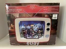 Animated, Musical, Lighted Christmas Retro TV Scene Moments In Time TV Size