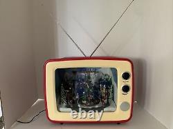 Animated, Musical, Lighted Christmas Retro TV Scene Moments In Time TV Size