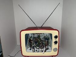 Animated, Musical, Lighted Christmas Retro TV Scene Moments In Time TV Size