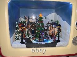 Animated, Musical, Lighted Christmas Retro TV Scene Moments In Time TV Size