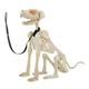 Animated White Plastic Skeleton Dog, 60 Inch, Halloween Decoration