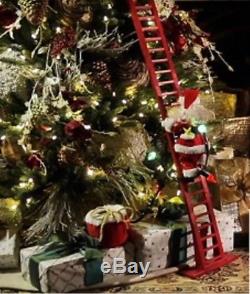 Animated and Musical Stepping Santa on ladder