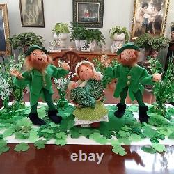 Annalee St Patrick's Day Irish Dolls. Twins. Vintage