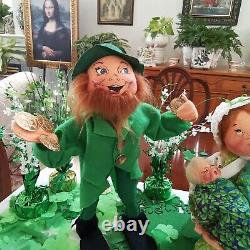 Annalee St Patrick's Day Irish Dolls. Twins. Vintage