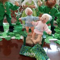 Annalee St Patrick's Day Irish Dolls. Twins. Vintage