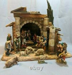 Anri Nativity Creche 1960's Christmas Set Walter Bacher Figures Carved Wood