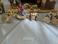 Anri Nativity Creche 1960's Christmas Set Walter Bacher Figures Carved Wood