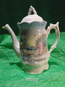 Antique 1910-20 (SANTA) CHRISTMAS GERMAN GUARDIAN ANGEL 5PC CHILD'S TEA SET