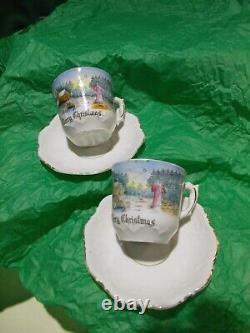 Antique 1910-20 (SANTA) CHRISTMAS GERMAN GUARDIAN ANGEL 5PC CHILD'S TEA SET