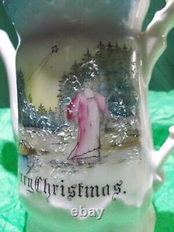 Antique 1910-20 (SANTA) CHRISTMAS GERMAN GUARDIAN ANGEL 5PC CHILD'S TEA SET