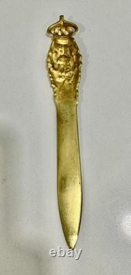 Antique 1910 REX Krewe Favor Letter Opener New Orleans Mardi Gras Knife RARE