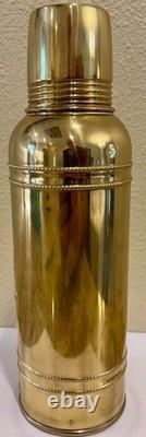 Antique 1914 Icy-hot Brass Thermos Veiled Prophet Icy-hot Bottle Co U. S. A