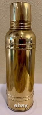 Antique 1914 Icy-hot Brass Thermos Veiled Prophet Icy-hot Bottle Co U. S. A