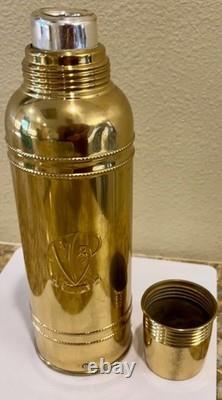 Antique 1914 Icy-hot Brass Thermos Veiled Prophet Icy-hot Bottle Co U. S. A