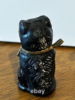 Antique (1919) BLACK CAT Iron Miniature Doll Size Halloween Collectible