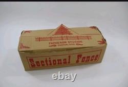 Antique A. W. Drake Wood & Metal Christmas Tree or Toy Fence Complete With Box