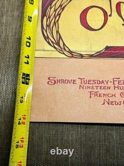 Antique Carnival Invitation New Orleans Mardi Gras 1909 Krewe Comus Scarce