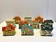 Antique Ceramic Christmas Mantle Light Up Village 1930's To 1940s Qty. 10