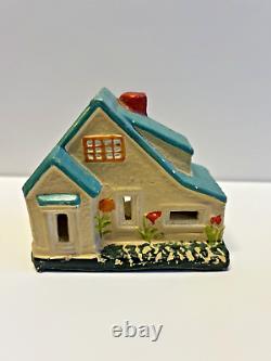 Antique Ceramic Christmas Mantle Light Up Village 1930's to 1940s QTY. 10