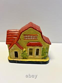 Antique Ceramic Christmas Mantle Light Up Village 1930's to 1940s QTY. 10