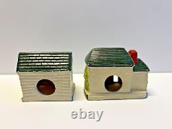 Antique Ceramic Christmas Mantle Light Up Village 1930's to 1940s QTY. 10