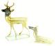 Antique Christmas 1920 2 Bimini German Mouth Blown Mercury Glass Deer Stag 2