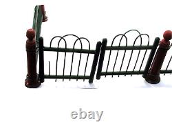 Antique Christmas Fence for a Feather Tree Wood, Wicker, Metal Red & Green