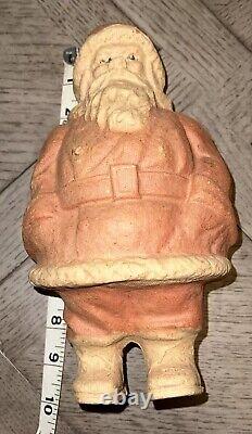 Antique Christmas Pulp Paper Mache Santa Claus Figure 9.5 Inches