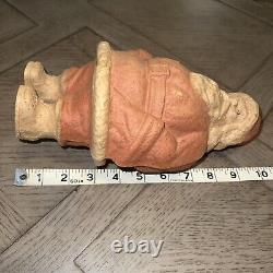 Antique Christmas Pulp Paper Mache Santa Claus Figure 9.5 Inches