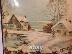 Antique Christmas Scene Celluloid Photo Album & Real Photo French Xmas Postcards Antique Christmas Scene Celluloid Photo Album & Real Photo French Xmas Postcards