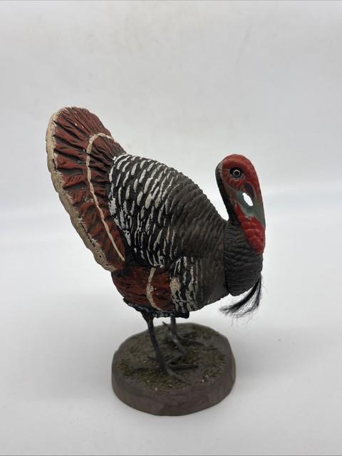 Antique Composition Turkey Candy Container Metal Feet Horsehair Beard 1900's