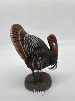 Antique Composition Turkey Candy Container Metal Feet Horsehair Beard 1900's