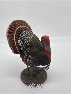Antique Composition Turkey Candy Container Metal Feet Horsehair Beard 1900's