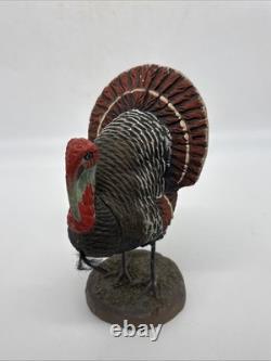 Antique Composition Turkey Candy Container Metal Feet Horsehair Beard 1900's