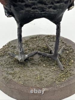 Antique Composition Turkey Candy Container Metal Feet Horsehair Beard 1900's
