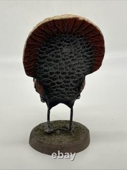 Antique Composition Turkey Candy Container Metal Feet Horsehair Beard 1900's